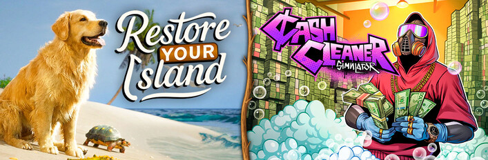 Restore Your Island + Cash Cleaner Simulator