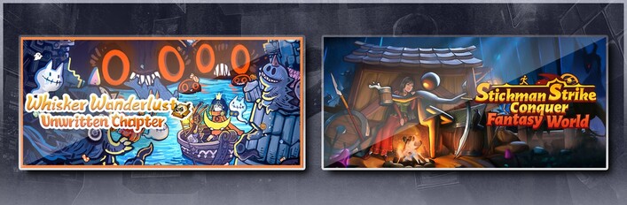 Whisker Wanderlust: Unwritten Chapter & Stickman Strikes: Conquer Fantasy World