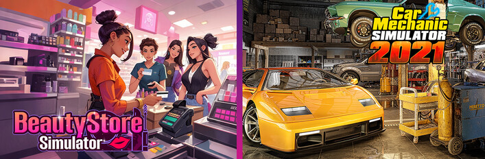 Beauty Store Simulator and Car Mechanic Simulator 2021
