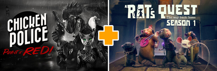 A Rat's Quest 1 + Chicken Police - Paint it RED!