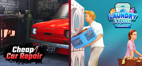 Cheap Car Repair x Laundry Store Simulator