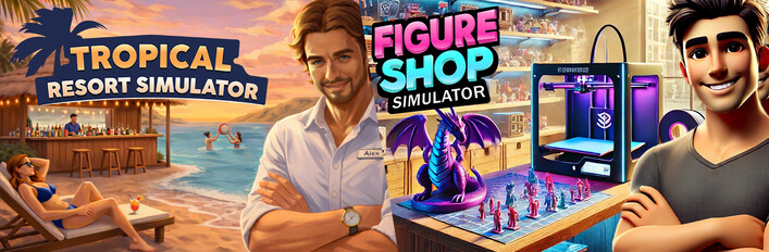 Tropical Resort Simulator x Figure Shop Simulator