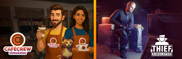 Cafe Crew Simulator and Thief Simulator