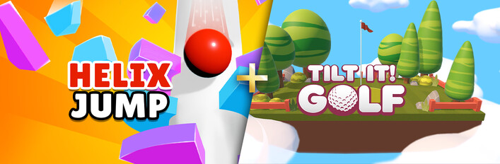 Tilt It! Golf + Helix Jump