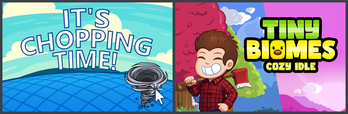 🌳It's Chopping Time! + Tiny Biomes: Cozy Idle🌳