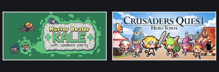 Master Healer Kale with useless party + Crusaders Quest : Hero Town