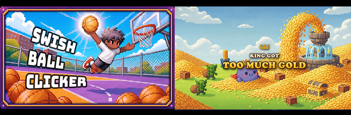 🏀 Swish Ball Clicker + The King Got Too Much Gold 💰