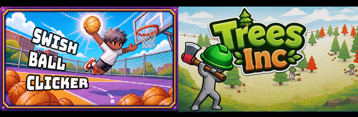 🏀 Swish Ball Clicker + Trees Inc 🌲