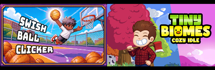 🏀 Swish Ball Clicker + Tiny Biomes 🪾