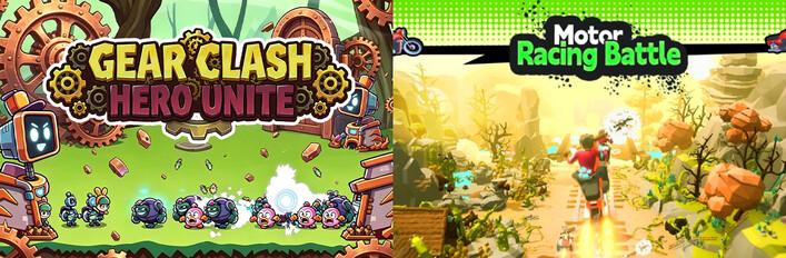 ⚙️Gear Clash: Hero Unite x 🏍️Motor Racing Battle