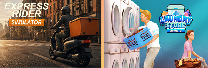 Express Rider x Laundry Store Simulator
