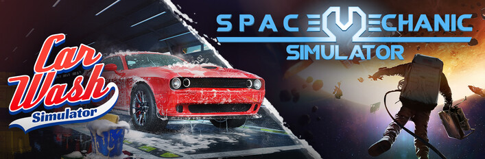 Car Wash Simulator x Space Mechanic Simulator