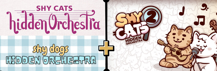 3 GAMES: Shy Cats 1 + 2 plus Shy Dogs