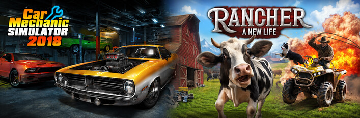Rancher: A new life + Car Mechanic Simulator 18
