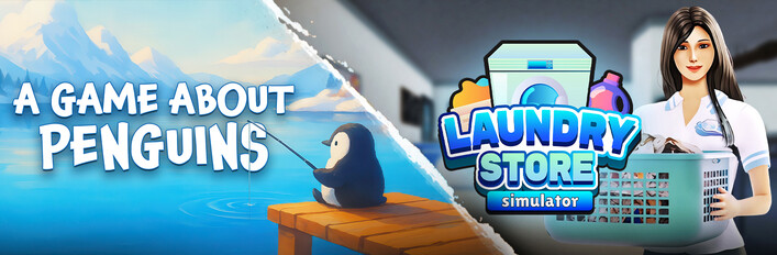 Penguins x Laundry Store Simulator