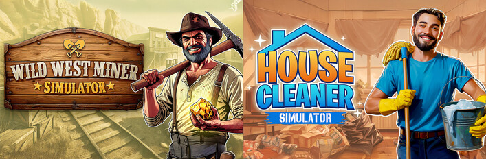 Wild West Miner & House Cleaner Simulator