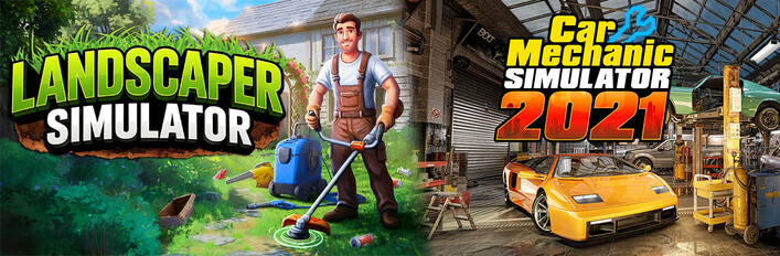 Landscaper Simulator and Car Mechanic Simulator 2021