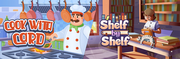 Cook with Card & Shelf by Shelf
