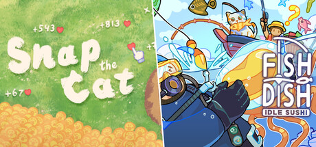 Snap the Cat + Fish to Dish: Idle Sushi