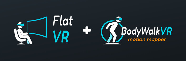 FlatVR + BodyWalkVR