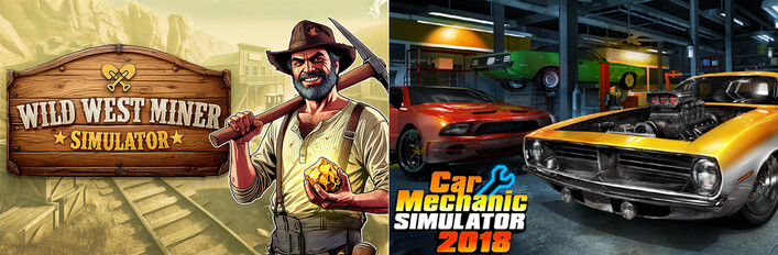 Wild West Miner Simulator & Car Mechanic Simulator 2018