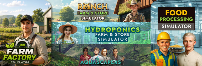 Farm Factory x Food Processing x Ranch Farm x Hydroponics x Aquascapers