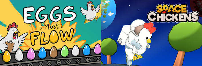 Space Chickens x Eggs Must Flow