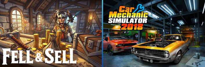 Fell & Sell and Car Mechanic Simulator 2018