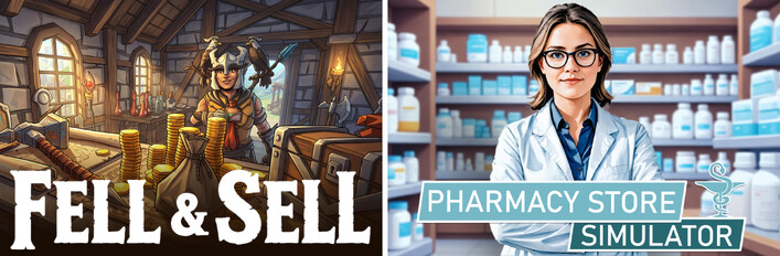 Fell & Sell + Pharmacy Store Simulator