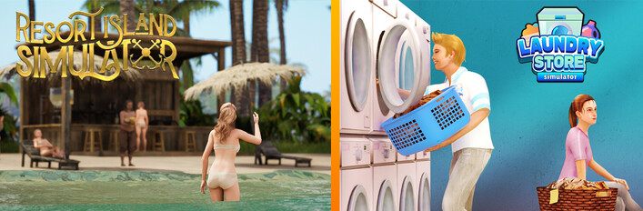 Resort Island x Laundry Store Simulator