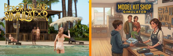 Resort Island x Model Kit Shop Simulator