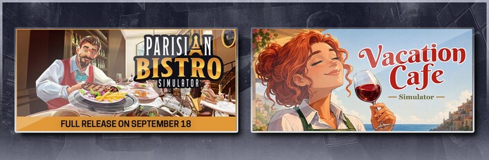 Vacation Cafe Simulator & Parisian Bistro Simulator