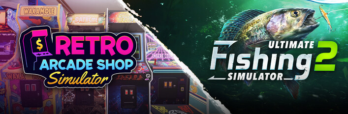 Retro Arcade Shop Simulator x Ultimate Fishing Simulator 2