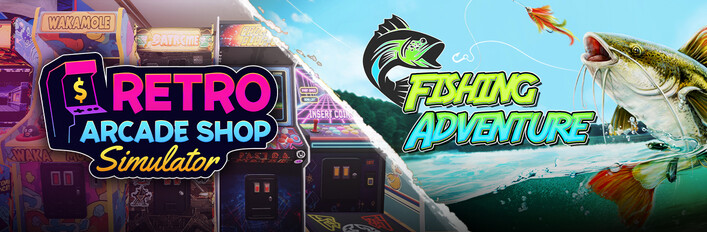 Retro Arcade Shop Simulator x Fishing Adventure