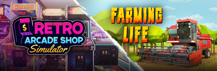 Retro Arcade Shop Simulator x Farming Life