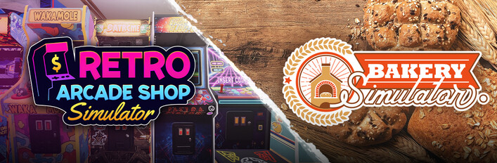 Retro Arcade Shop Simulator x Bakery Simulator