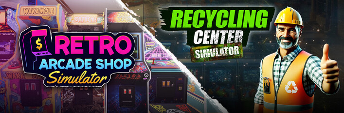 Retro Arcade Shop Simulator x Recycling Center Simulator