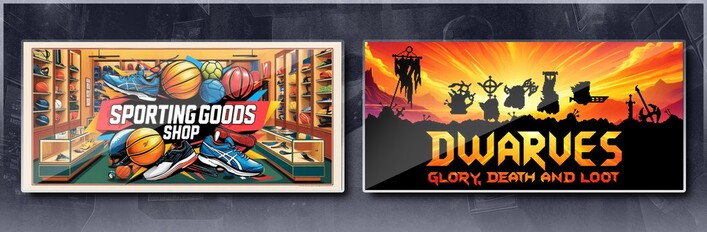 Sporting Goods Shop & Dwarves: Glory, Death and Loot