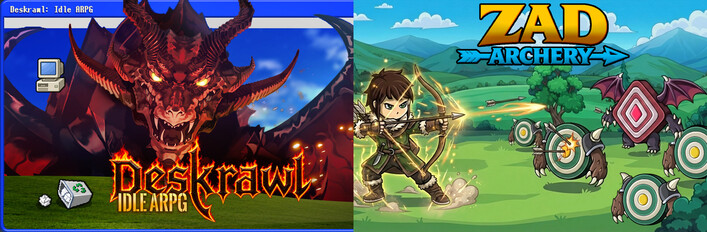 Zad Archery + Deskrawl: Idle ARPG