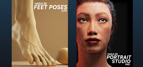 HAELE 3D - Portrait Studio Pro + Feet Poses Lite + References for the Artist
