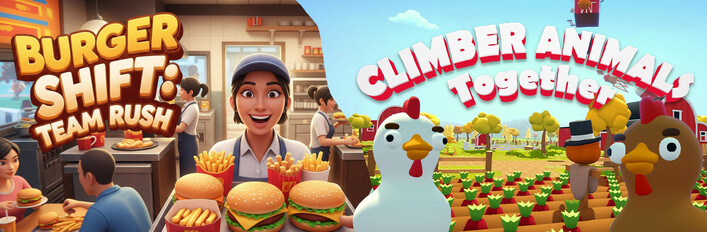 Climber Animals: Together x Burger Shift: Team Rush